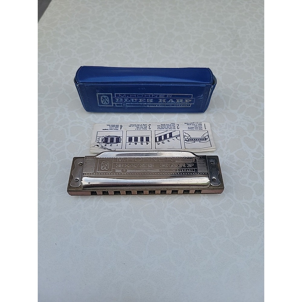 Vintage Hohner Harmonica Blues Harp Made in Germany In Case